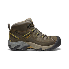 Men's Targhee II Mid Waterproof Hiking Boots Black Olive/Yellow | Keen Discount