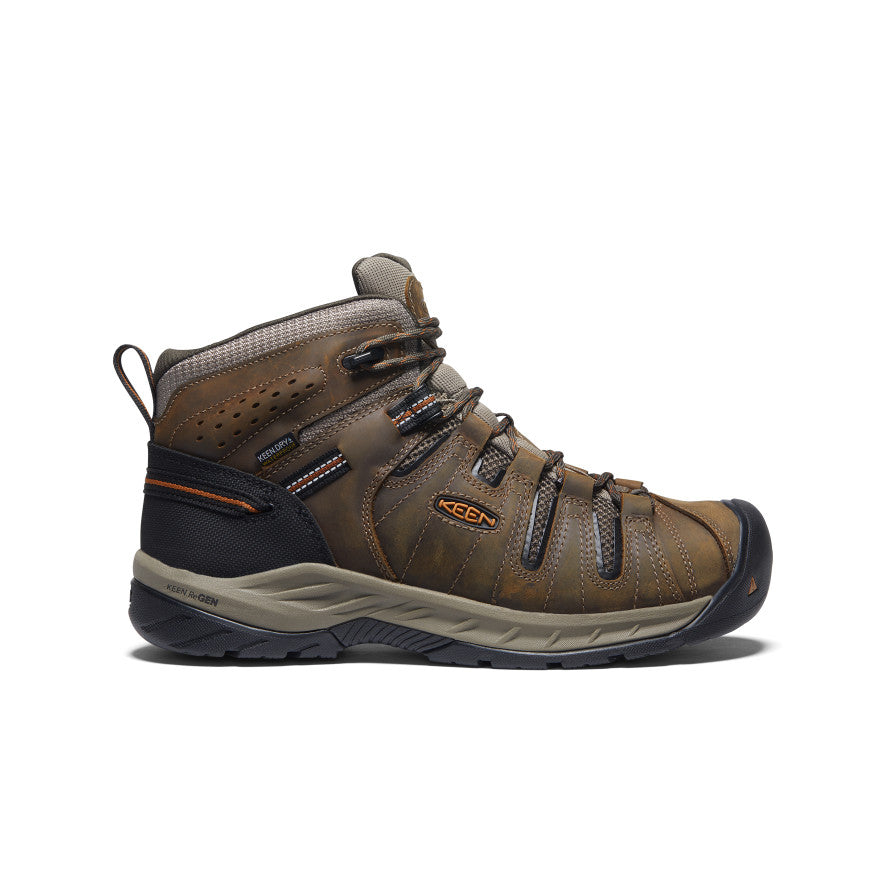 Men's Flint II Waterproof Mid (Soft Toe) Black Olive/Brindle | Kenn On Sale