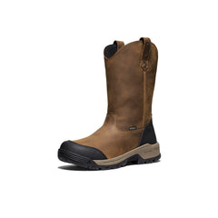 Men's Evanston Pull-On Waterproof Boot (Soft Toe) Bison/Black / Keen For sale