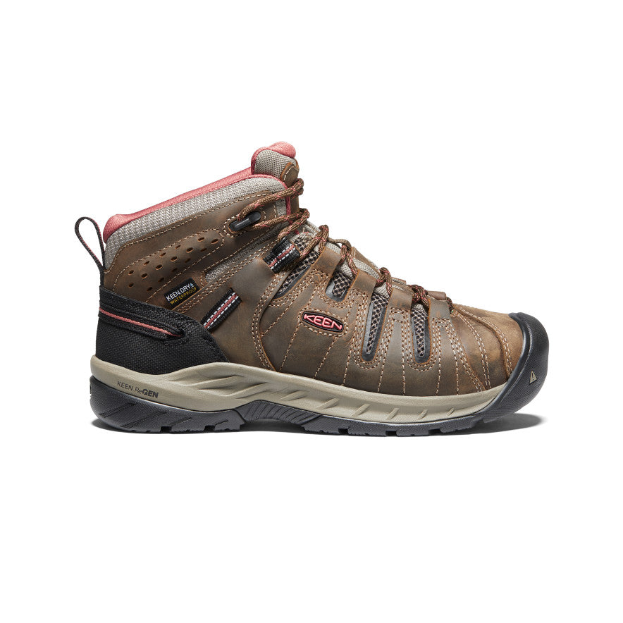 Women's Flint II Waterproof Boot (Soft Toe) Cascade Brown/Brick Dust | Keen Outlet