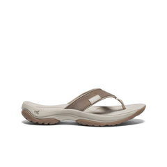 Women's Kona Leather Flip-Flop Brindle/Silver Birch | Kenn On Sale