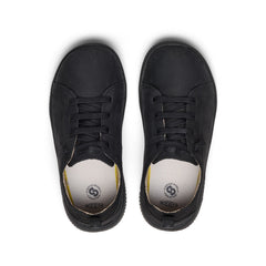 Big Kids' KNX Leather Sneaker Triple Black | Kenn On Sale