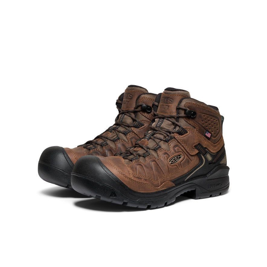Men's Targhee IV Waterproof Work Boot (Carbon Toe) Dark Earth/Black | Keen Outlet