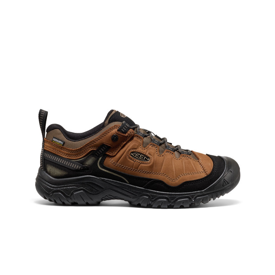 Men's Targhee IV Wide Waterproof Hiking Shoe Bison/Black | Kenn On Sale