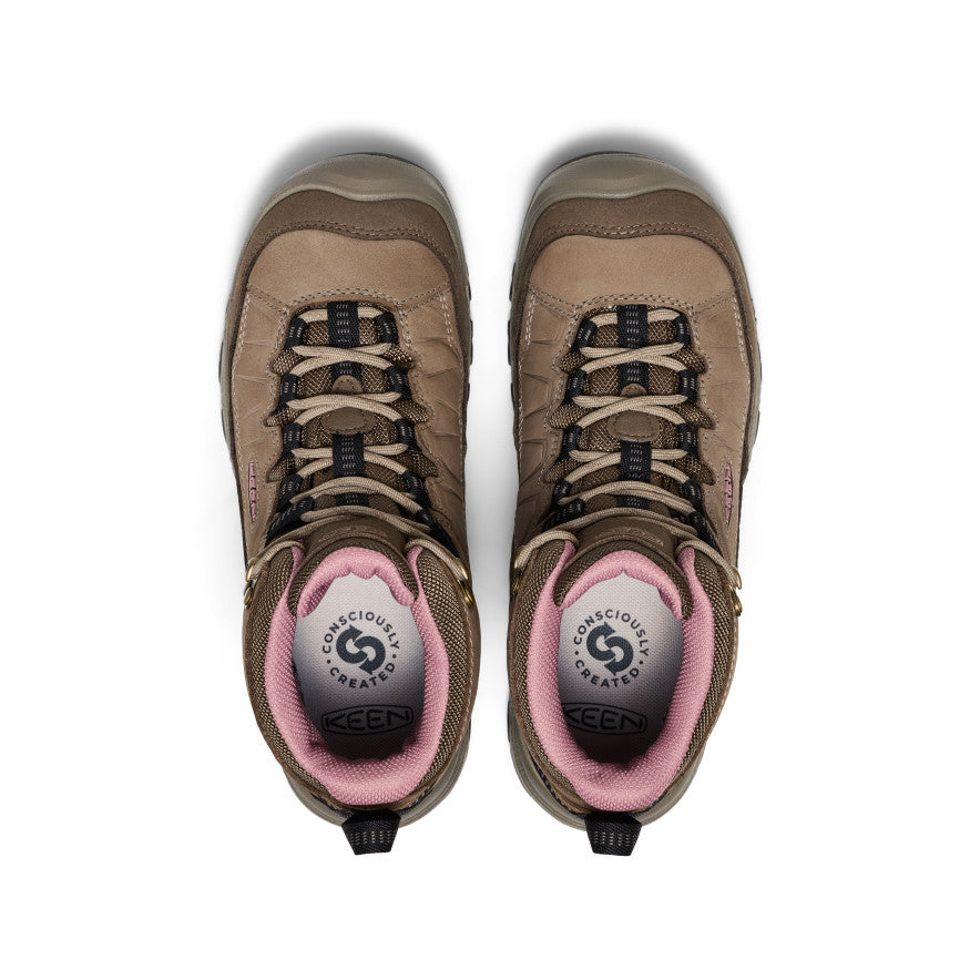 Women's Targhee IV Wide Waterproof Hiking Boot Brindle/Nostalgia Rose / Keen Sale