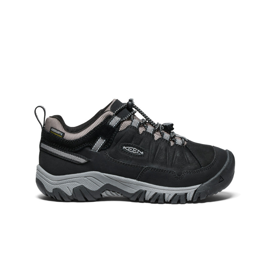 Big Kids' Targhee IV Waterproof Hiking Shoe Black/Steel Grey | Keen Outlet