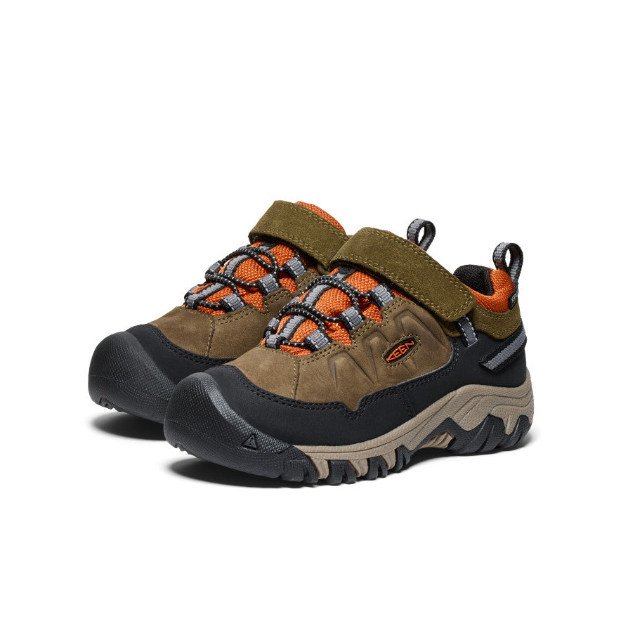 Little Kids' Targhee IV Waterproof Hiking Shoe Dark Olive/Gold Flame | Kenn On Sale