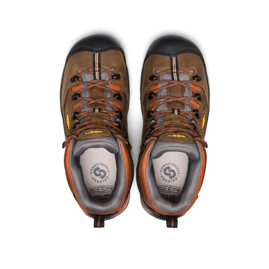 Men's Pittsburgh Energy 6" Waterproof Boot (Soft Toe) Cascade Brown/Black / Keen Online