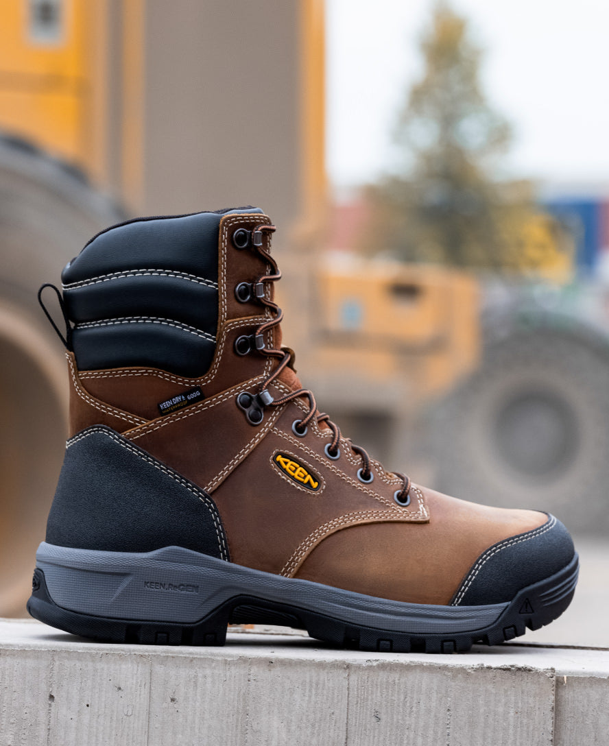 Men's Evanston 8" Insulated Waterproof Boot (Soft Toe) Bison/Black | Keen Discount