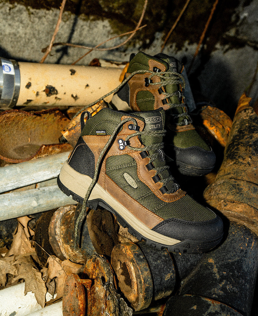 Men's Skokie Waterproof Work Boot (Soft Toe) Forest Night/Black / Keen Online