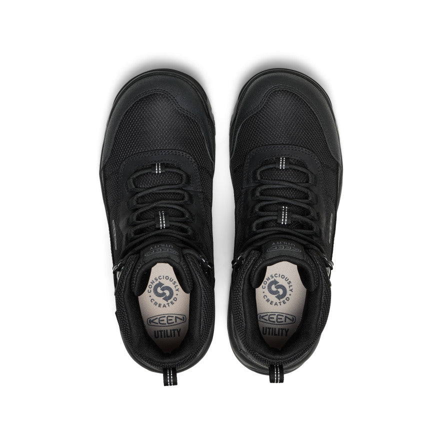 Men's Skokie Waterproof Work Boot (Soft Toe) Black/Black / Keen Sale