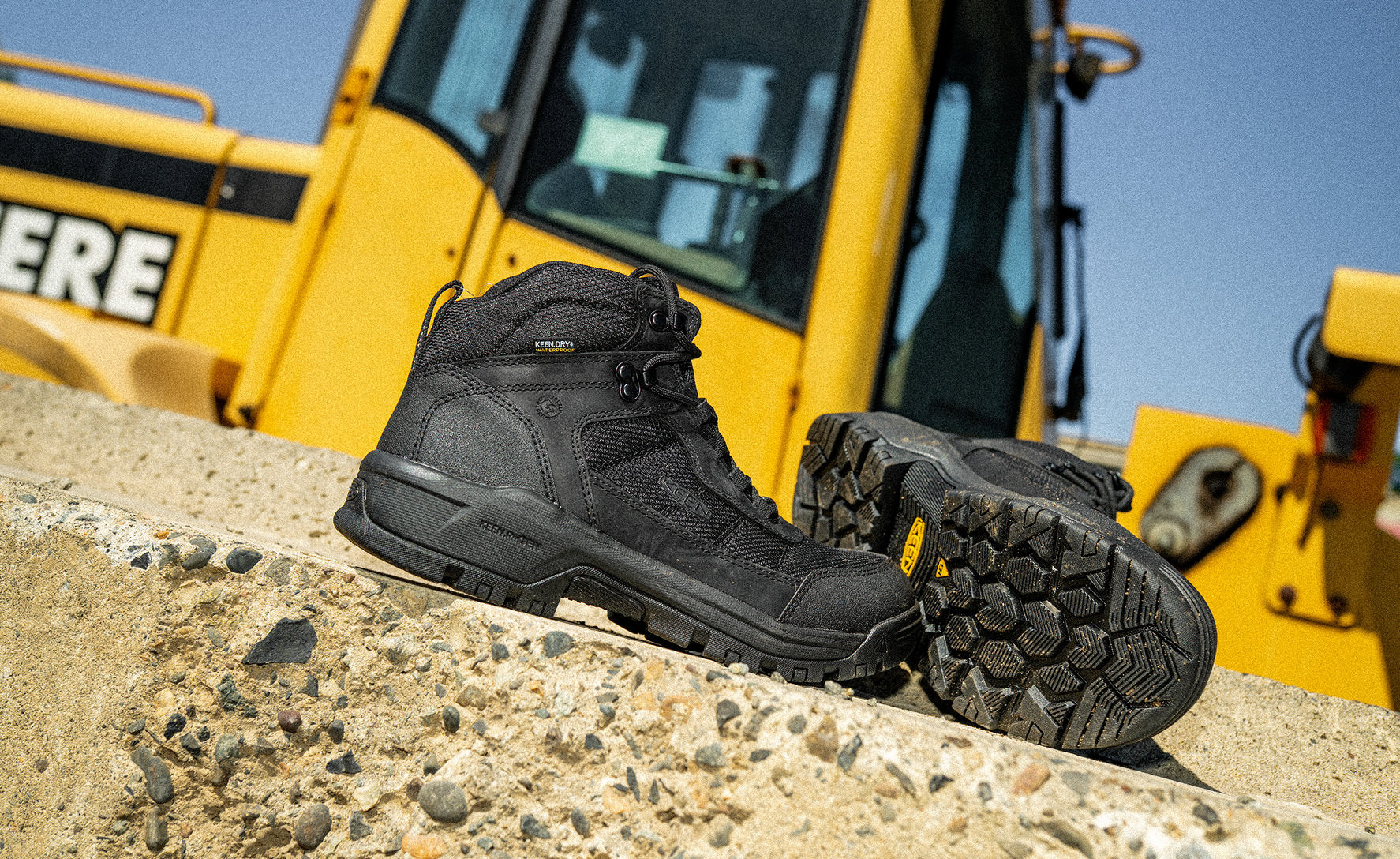 Men's Skokie Waterproof Work Boot (Soft Toe) Black/Black / Keen Sale
