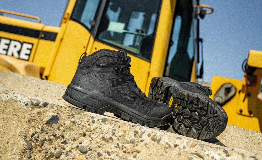 Men's Skokie Waterproof Work Boot (Soft Toe) Black/Black / Keen Sale
