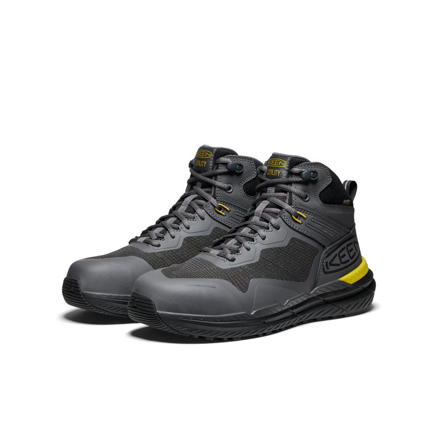 Men's Synchro Waterproof Work Boot (Carbon Toe) Magnet/Black / Keen Online