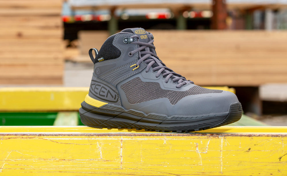 Men's Synchro Waterproof Work Boot (Carbon Toe) Magnet/Black / Keen Online