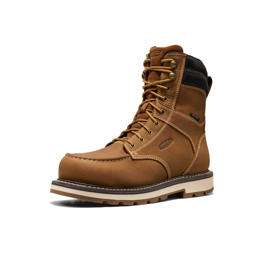Men's Cincinnati 8" Waterproof 90° Heel Boot (Carbon Toe) Belgian/Sandshell / Keen For sale