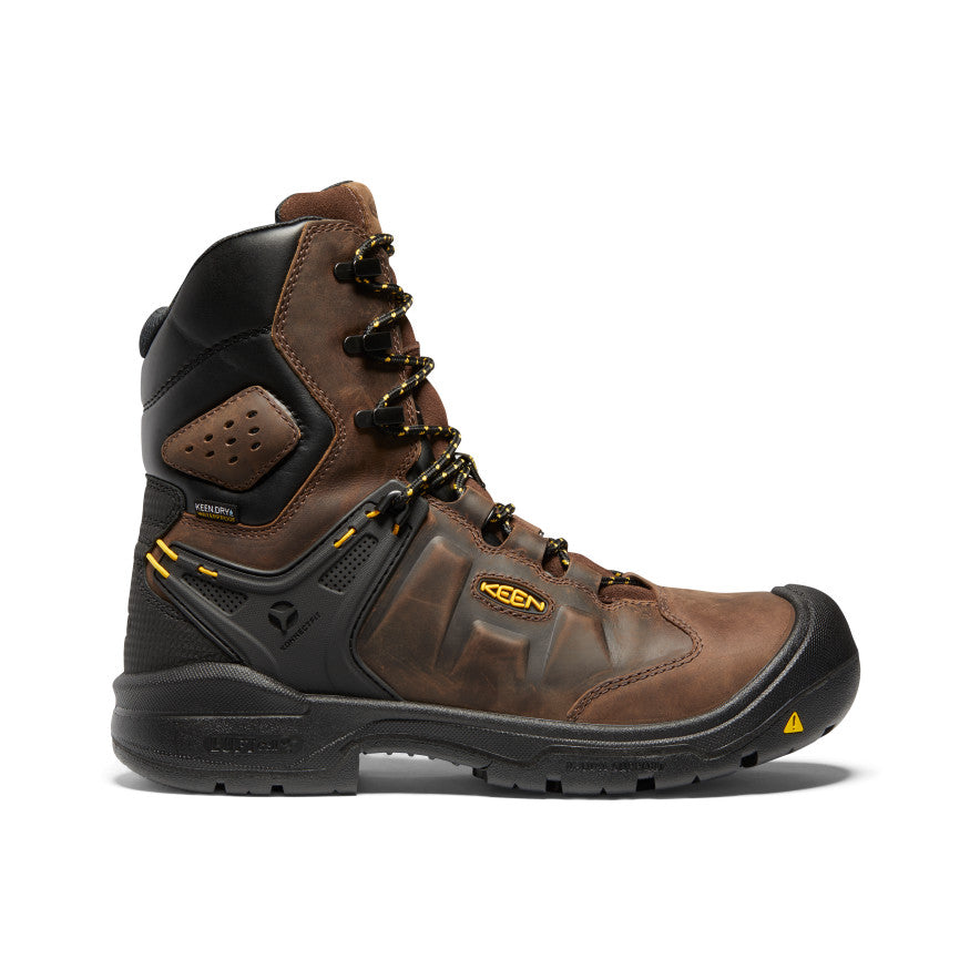 Men's Dover 8" Waterproof Boot (Carbon Toe) Dark Earth/Black | Keen Outlet