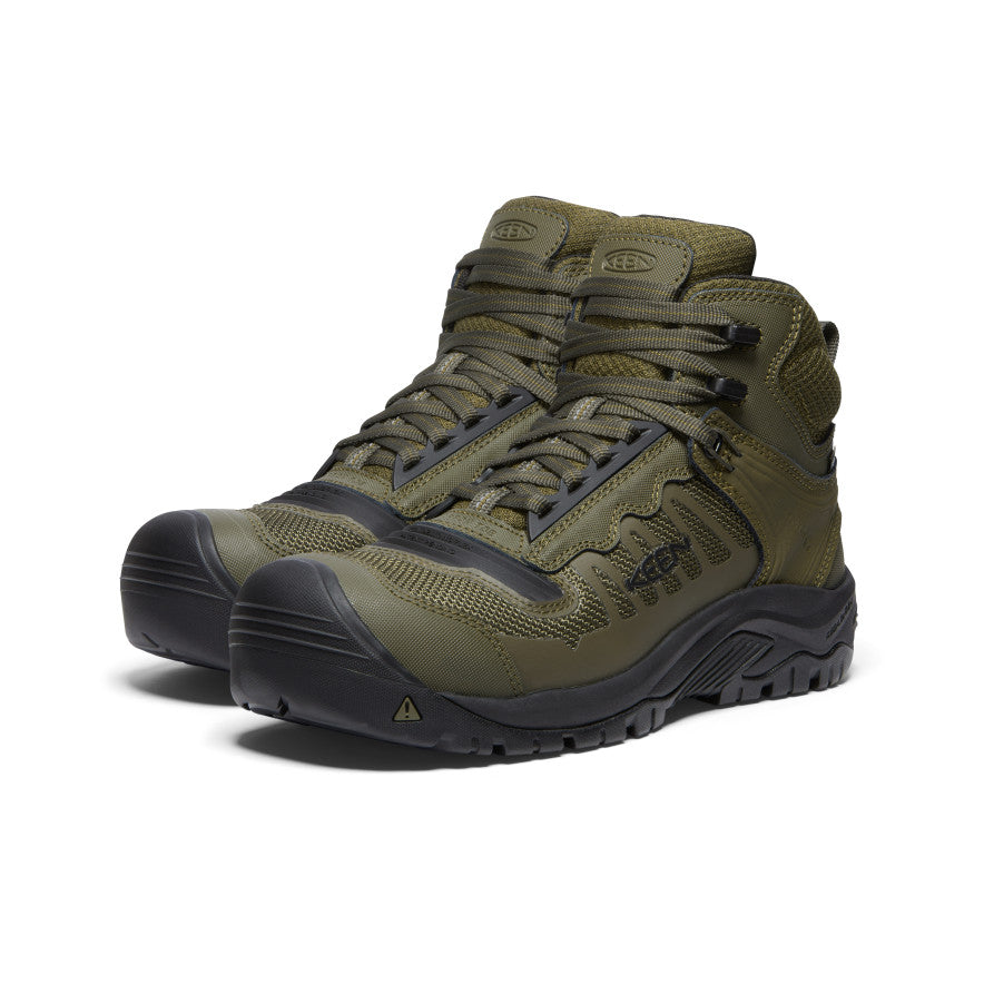 Men's Reno Mid Waterproof (Carbon Toe) Dark Olive/Black / Keen Online