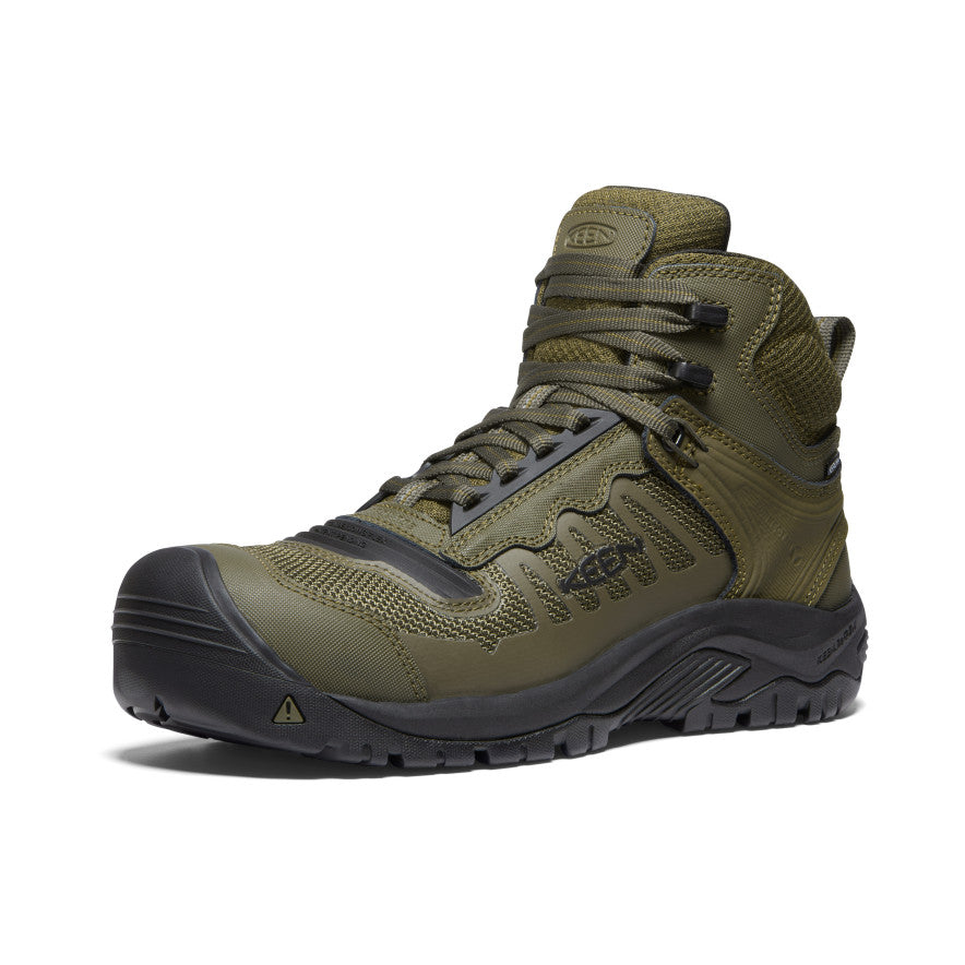 Men's Reno Mid Waterproof (Carbon Toe) Dark Olive/Black / Keen Online