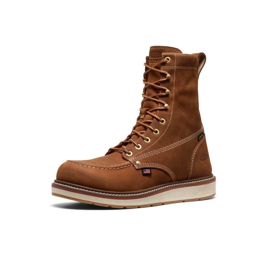 Men's Liberty 8" Waterproof Boot (Soft Toe) Leather Brown/Birch | Keen Outlet