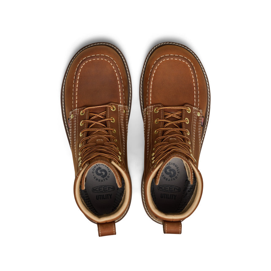 Men's Liberty 8" Waterproof Boot (Soft Toe) Leather Brown/Birch | Keen Outlet