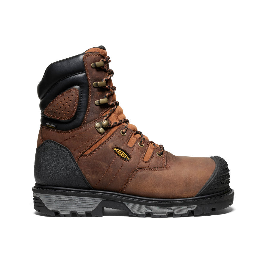 Men's Camden 8" Insulated Waterproof Boot (Carbon Toe) Leather Brown/Black / Keen Online