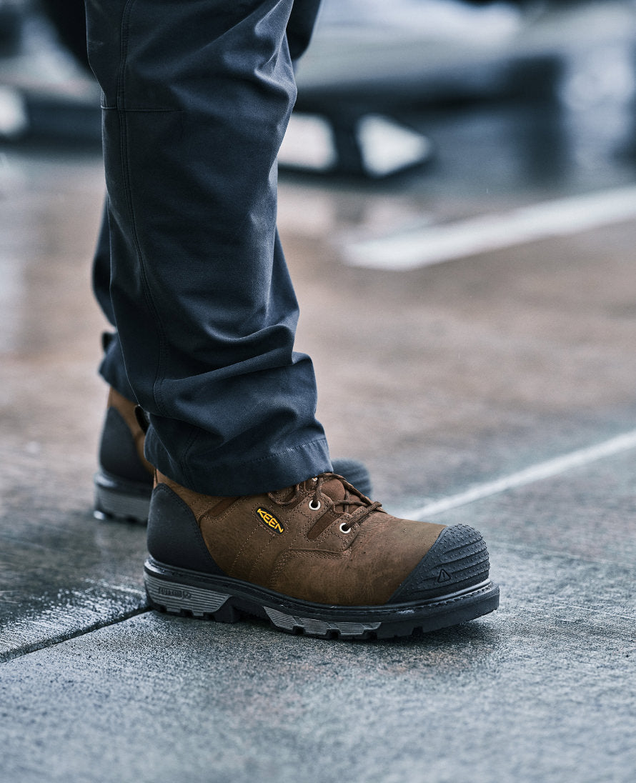 Men's Camden 8" Insulated Waterproof Boot (Carbon Toe) Leather Brown/Black / Keen Online