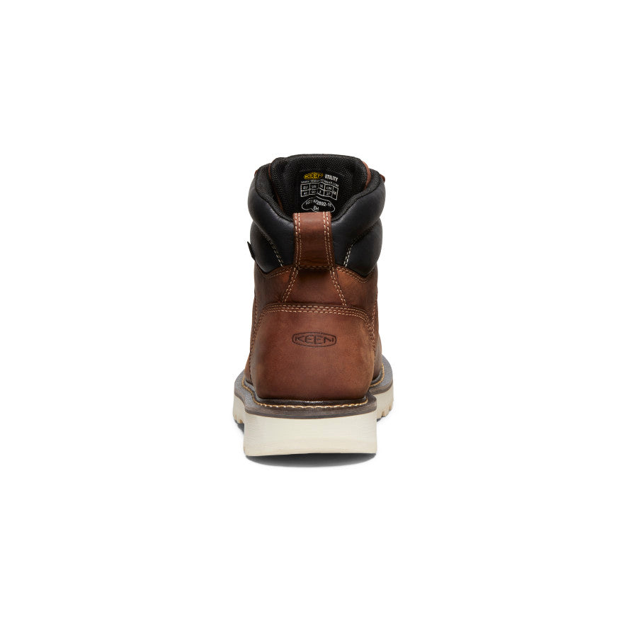 Men's Cincinnati 6" Waterproof 90° Heel Boot (Soft Toe) Tuscan Red/Sandshell / Keen Sale