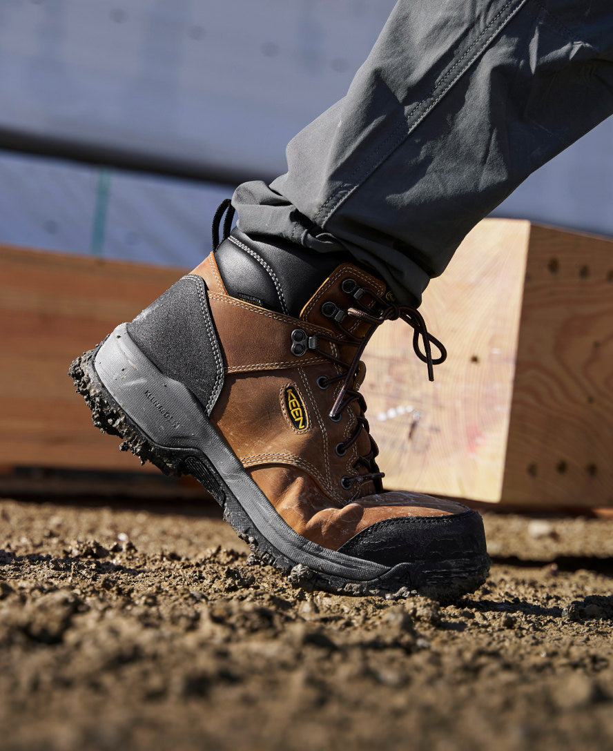 Men's Evanston 6" Insulated Waterproof Boot (Carbon Toe) Bison/Black / Keen Online