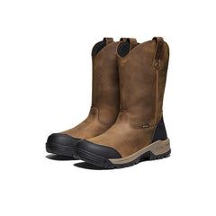 Men's Evanston Pull-On Waterproof Boot (Soft Toe) Bison/Black / Keen For sale