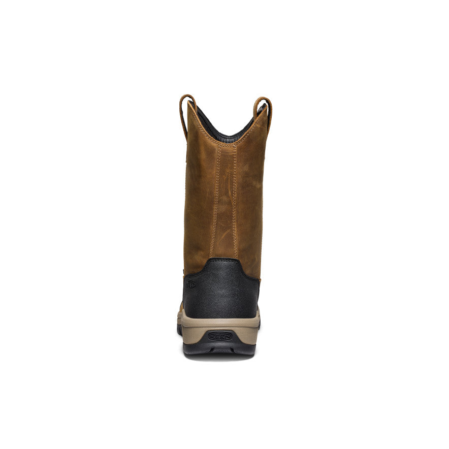 Men's Evanston Pull-On Waterproof Boot (Soft Toe) Bison/Black / Keen For sale