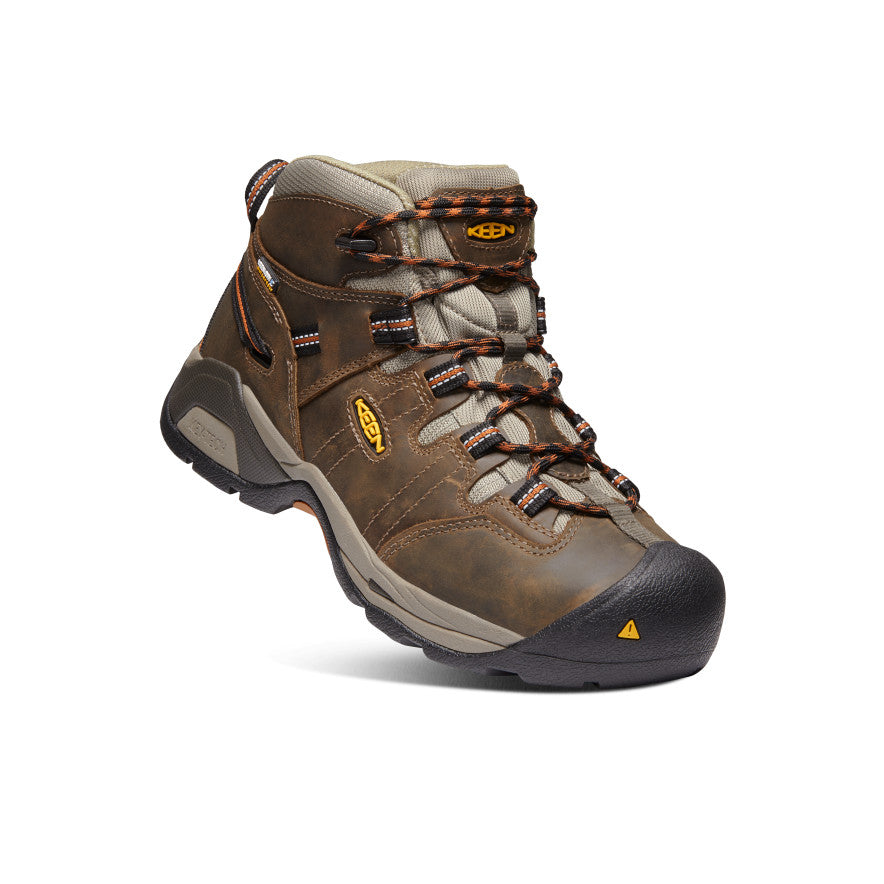 Men's Detroit XT Waterproof Boot (Soft Toe) Black Olive/Leather Brown | Kenn On Sale