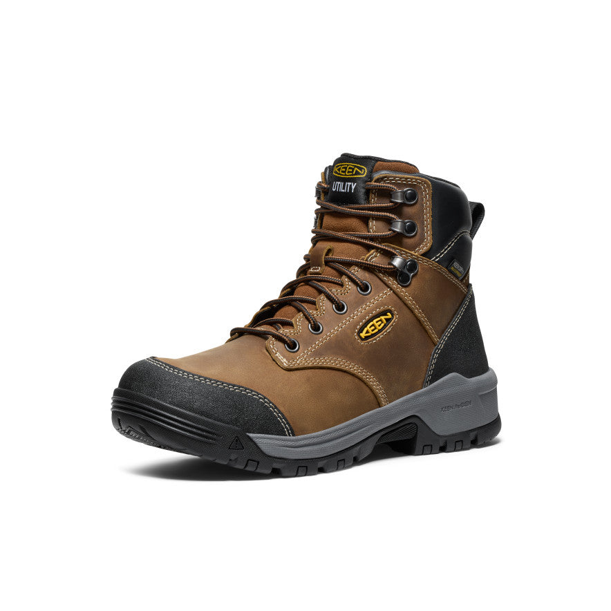 Men's Evanston 6" Waterproof Boot (Soft Toe) Bison/Black | Keen Discount