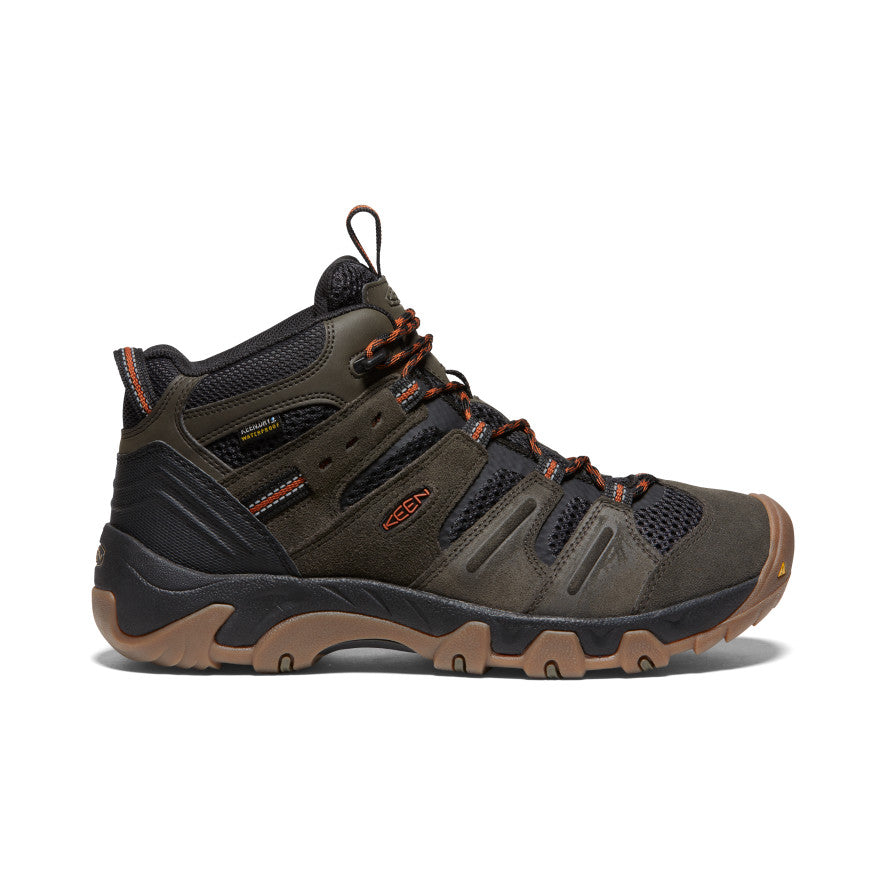 Men's Headout Waterproof Hiking Boot Black Olive/Fossil Orange | Keen Discount