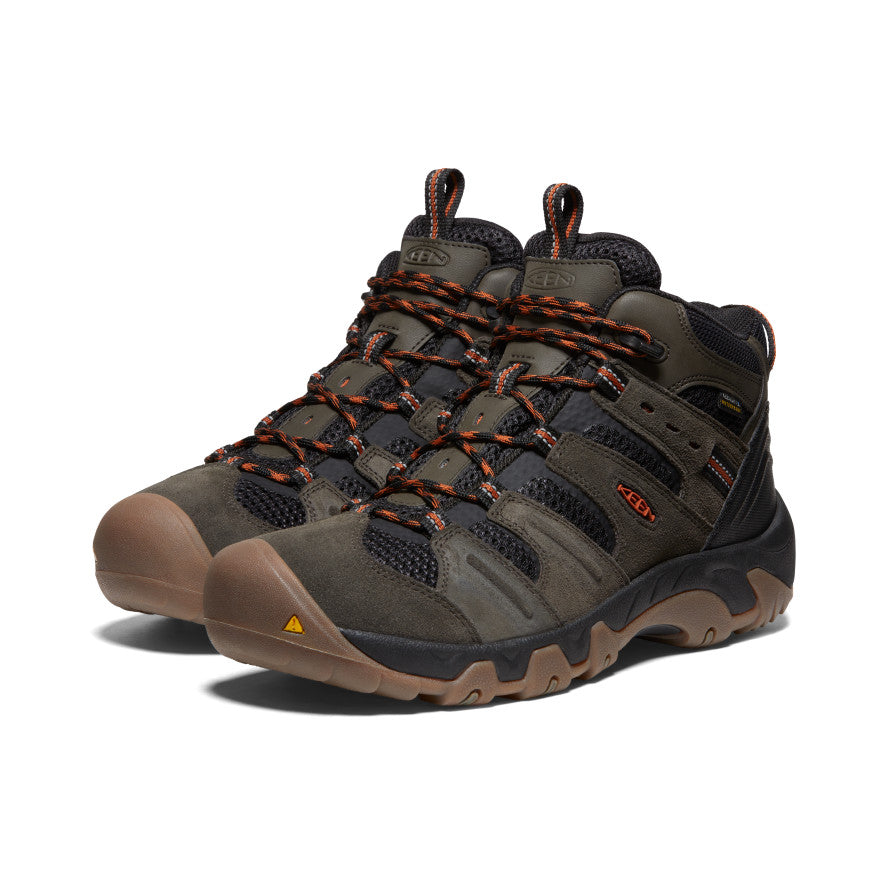 Men's Headout Waterproof Hiking Boot Black Olive/Fossil Orange | Keen Discount