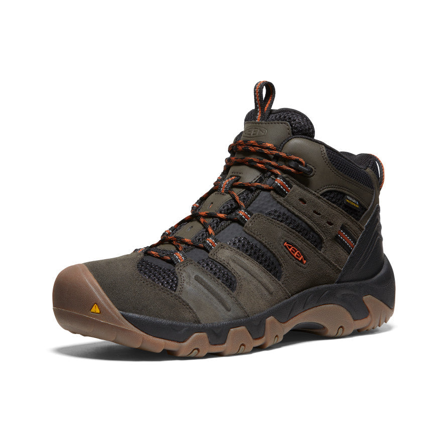 Men's Headout Waterproof Hiking Boot Black Olive/Fossil Orange | Keen Discount