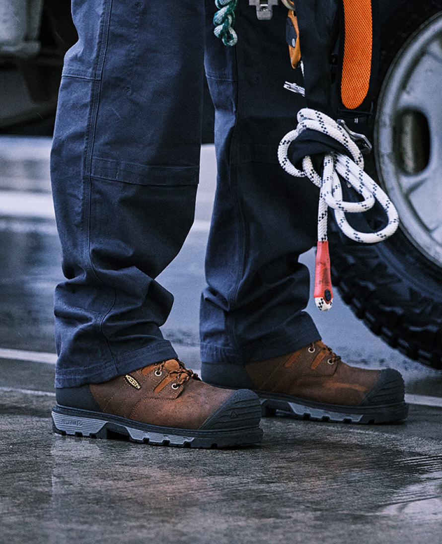 Men's Camden 6" Waterproof Boot INT MET (Carbon Toe) Leather Brown/Black | Keen Outlet