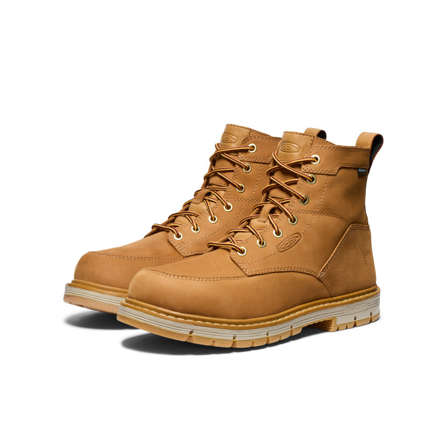 Men's San Jose 6" Waterproof 90° Heel Boot (Soft Toe) Bistre/Gum / Keen For sale