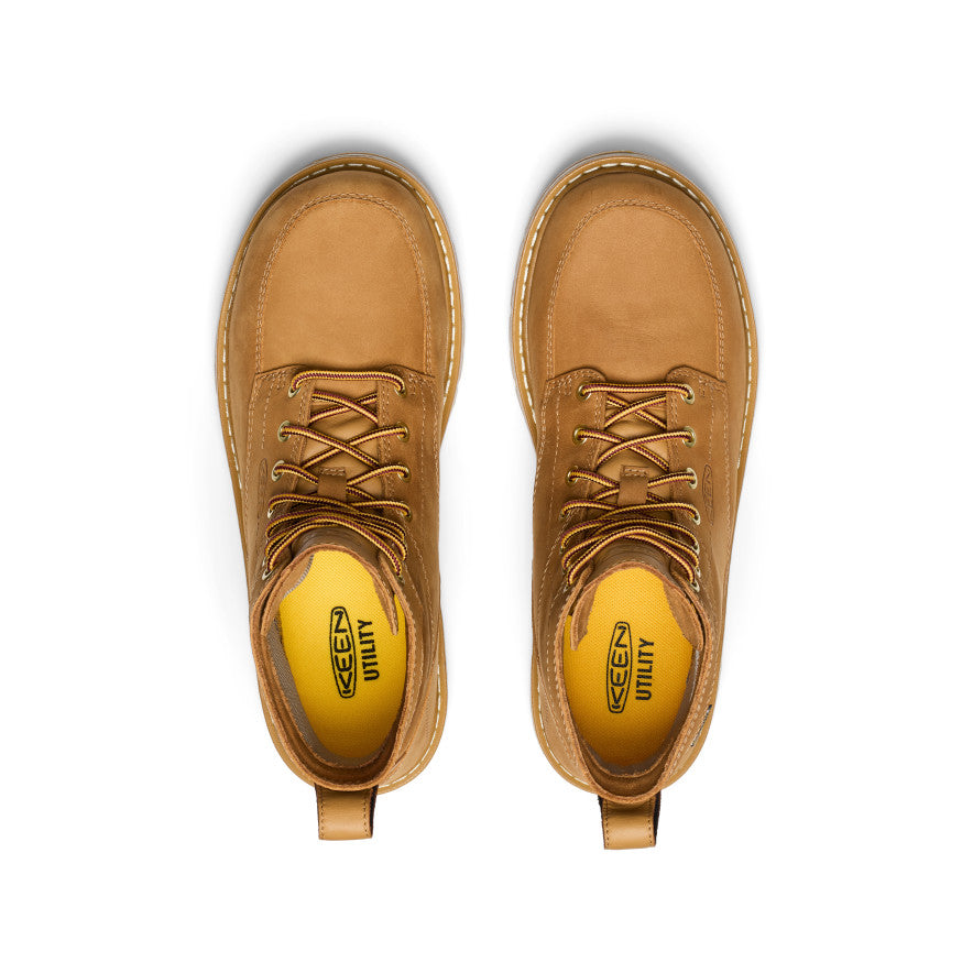 Men's San Jose 6" Waterproof 90° Heel Boot (Soft Toe) Bistre/Gum / Keen For sale