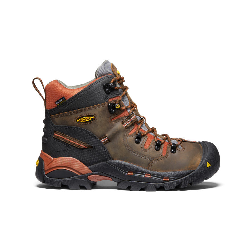 Men's Pittsburgh 6" Waterproof Boot (Soft Toe) Cascade Brown/Bombay Brown | Keen Outlet