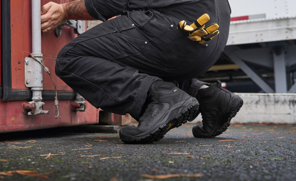 Men's Reno Waterproof Mid (Soft Toe) Black/Black | Keen Outlet
