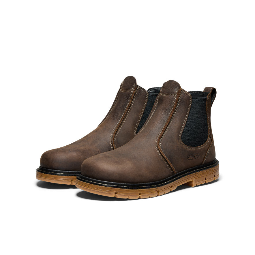 Men's San Jose Chelsea 90° Heel Boot (Aluminum Toe) Cascade Brown/Gum | Keen Discount
