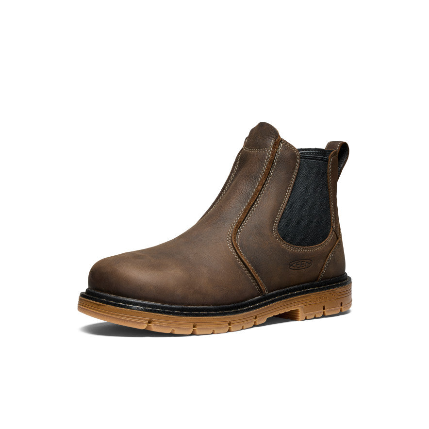 Men's San Jose Chelsea 90° Heel Boot (Aluminum Toe) Cascade Brown/Gum | Keen Discount