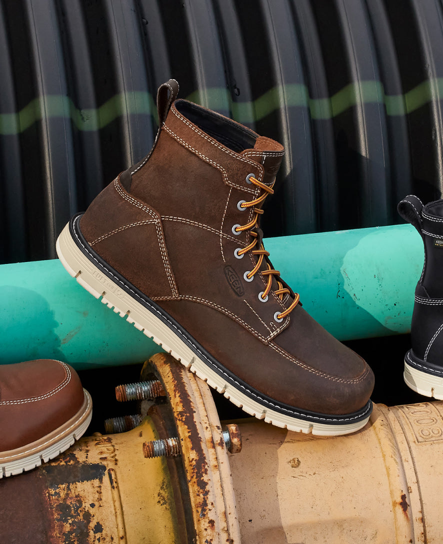 Men's San Jose 6" Boot (Soft Toe) Gingerbread/Off White / Keen Online