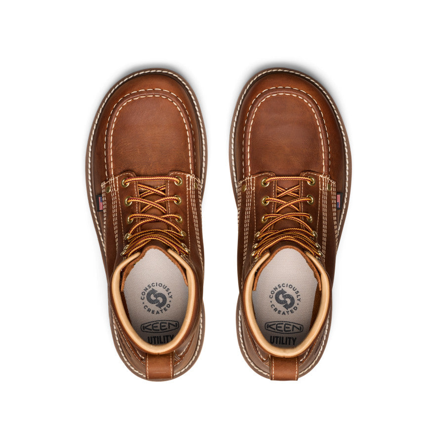Men's Liberty 6" Boot (Soft Toe) Leather Brown/Birch | Keen Discount