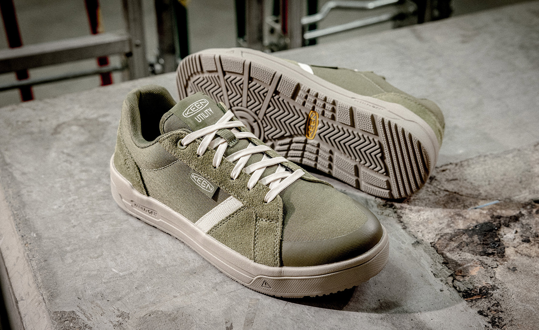 Men's Kenton Work Shoe (Soft Toe) Winter Moss/Birch / Keen Sale