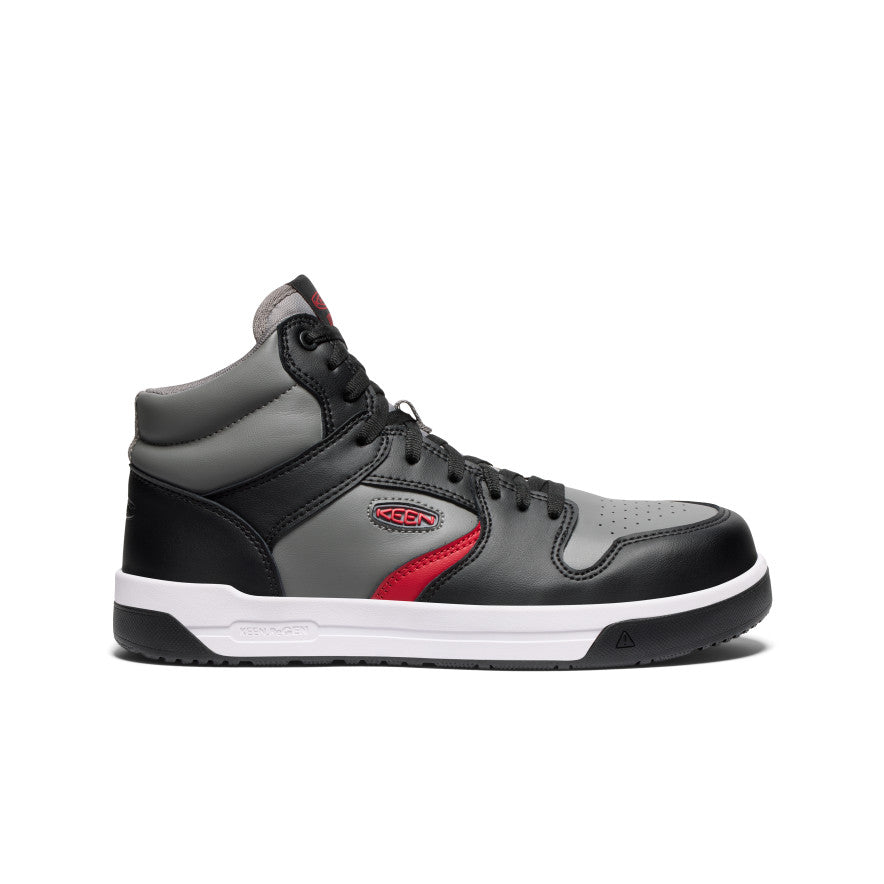 Men's Overton Mid Work Shoe (Carbon Toe) Steel Grey/Black | Keen Discount