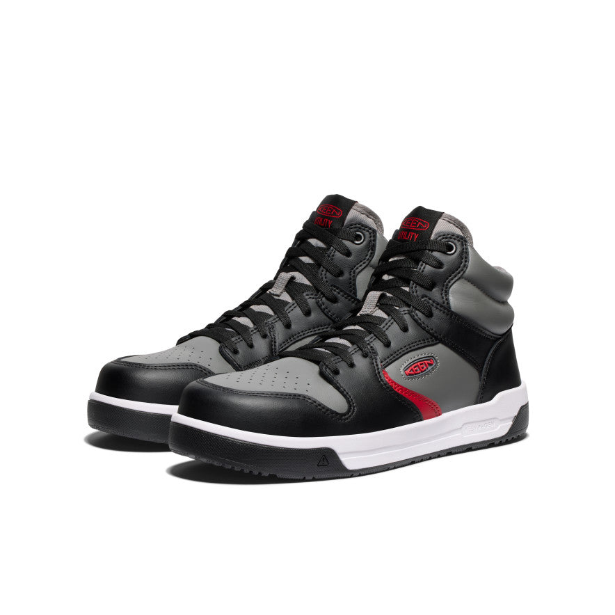 Men's Overton Mid Work Shoe (Carbon Toe) Steel Grey/Black | Keen Discount