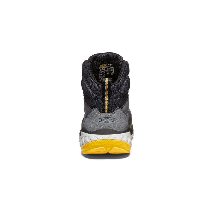 Men's Arvada Mid Work Sneaker (Carbon Toe) Black/Keen Yellow | Keen Discount