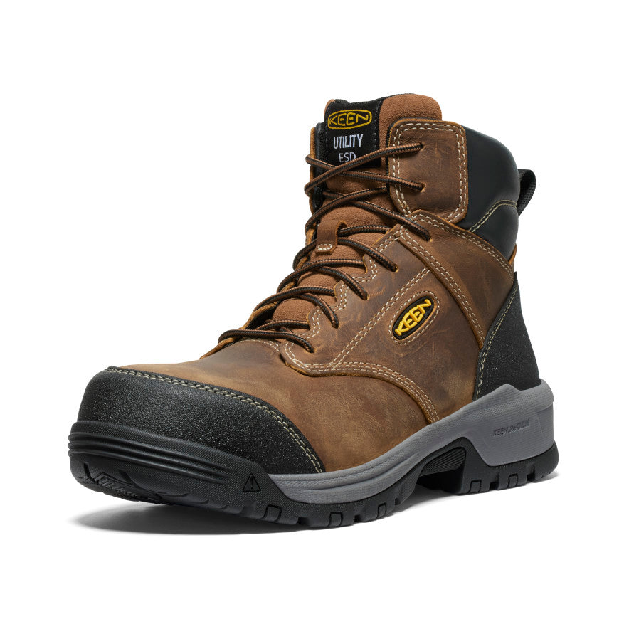 Men's Evanston 6" ESD Boot (Carbon Toe) Bison/Black / Keen Online